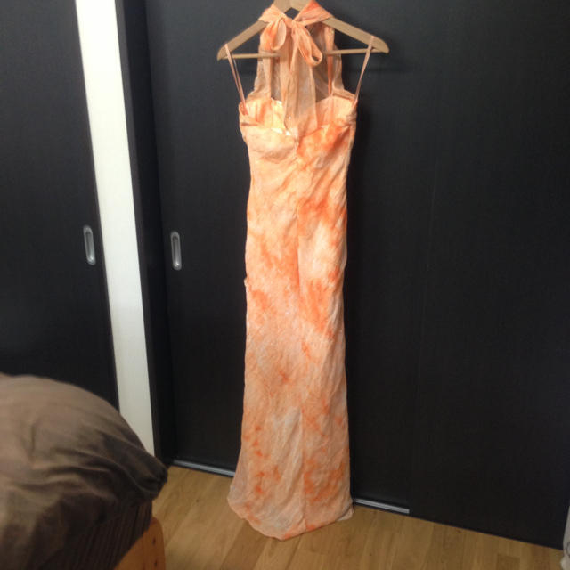美品、細身のドレス オレンジ レディースのフォーマル/ドレス(その他ドレス)の商品写真
