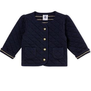 プチバトー(PETIT BATEAU)の新品　プチバトー　チュビックキルティングカーディガン　日本未発売サイズ(カーディガン)