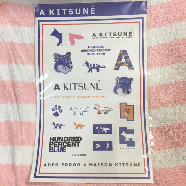 MAISON KITSUNE'(メゾンキツネ)のMAISON KITSUNE ADER ERROR コラボ ステッカー ハンドメイドの文具/ステーショナリー(しおり/ステッカー)の商品写真