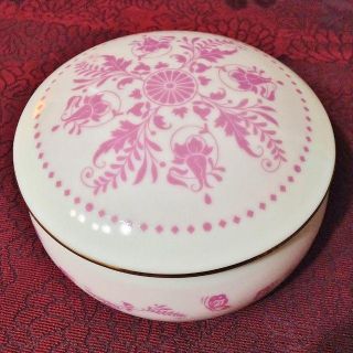 サンキョー(SANKYO)の陶器小物入れオルゴール 愛知せともの 花のワルツ ピンク 日本製(オルゴール)