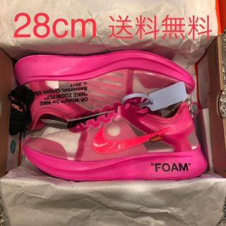 ナイキ(NIKE)の28 ZOOM FLY PINK ナイキ オフホワイト ズーム フライ ピンク(スニーカー)