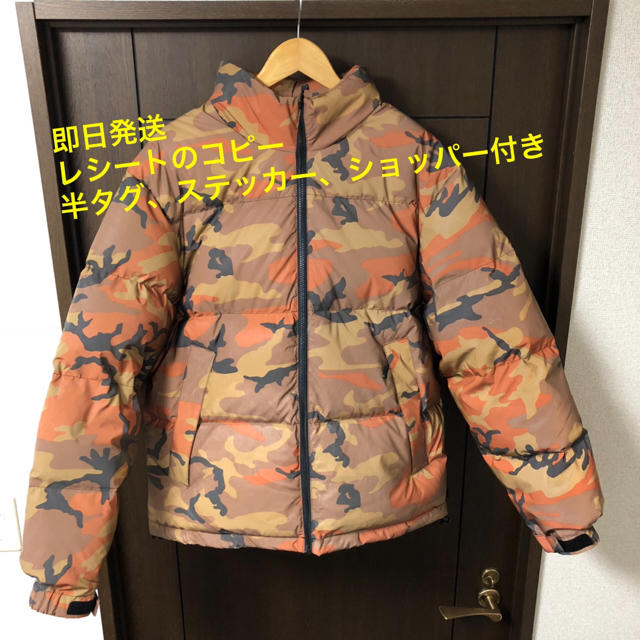 ダウンジャケットsupreme orange camo down 　ダウンジャケットＬ