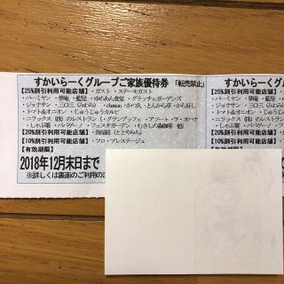 スカイラーク(すかいらーく)の【セブンスター☆777様 専用】すかいらーく 25%割引券(レストラン/食事券)