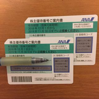 エーエヌエー(ゼンニッポンクウユ)(ANA(全日本空輸))のANA 株主優待券 2枚(その他)