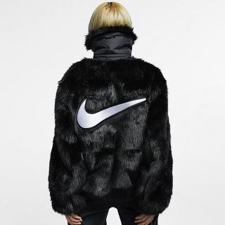 アンブッシュ(AMBUSH)のNike Ambushナイキ アンブッシュ フェイクファーコート黒XS新品(ブルゾン)