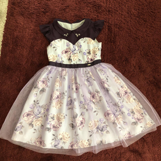 ANNA SUI mini♡floralティアード柄ワンピース♡140