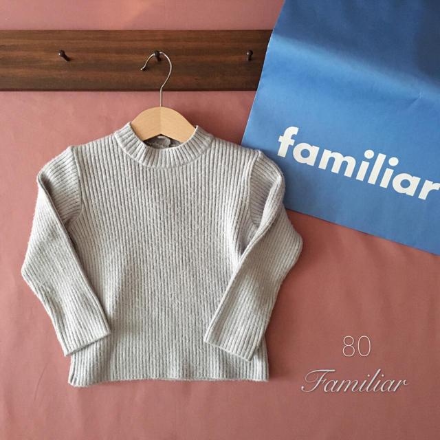 familiar(ファミリア)のご専用♡Familiar ファミリア｜リブ タートル ニット 80❁︎ ∮∮ キッズ/ベビー/マタニティのベビー服(~85cm)(ニット/セーター)の商品写真