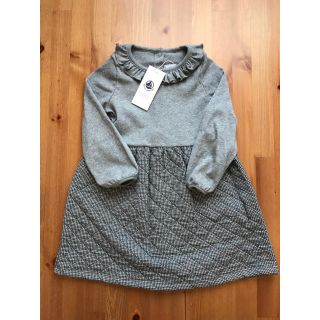 プチバトー(PETIT BATEAU)のトムム様専用♡36m プチバトー 千鳥格子切替ワンピース(ワンピース)