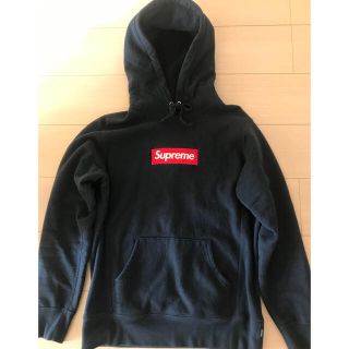 シュプリーム(Supreme)のsupreme box logo pullover サイズS ネイビー (パーカー)