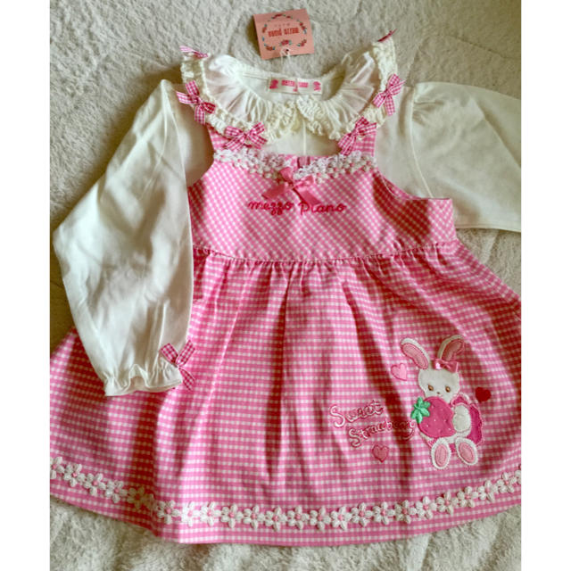 mezzo piano(メゾピアノ)の新品♪メゾピアノ ブラウス&ワンピース キッズ/ベビー/マタニティのキッズ服女の子用(90cm~)(ワンピース)の商品写真