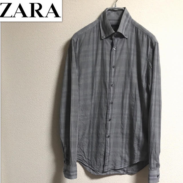 ZARA(ザラ)の【ZARA】グレンチェック シャツ 40 ブラックタグ メンズのトップス(シャツ)の商品写真