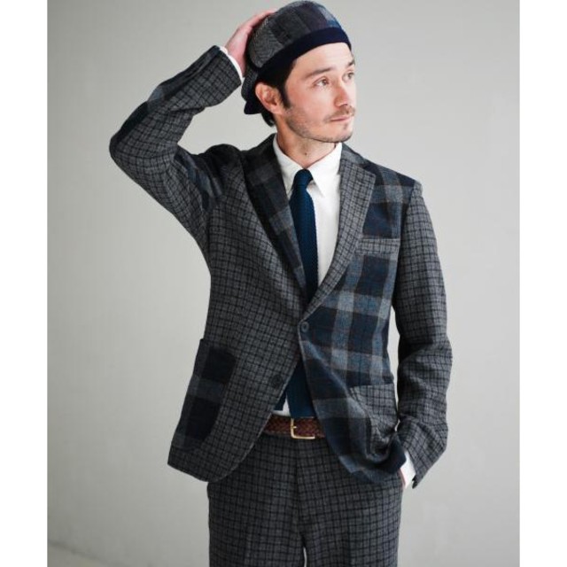 UNITED ARROWS green label relaxing(ユナイテッドアローズグリーンレーベルリラクシング)のチェック ジャケット ユナイテッドアローズ メンズのジャケット/アウター(テーラードジャケット)の商品写真