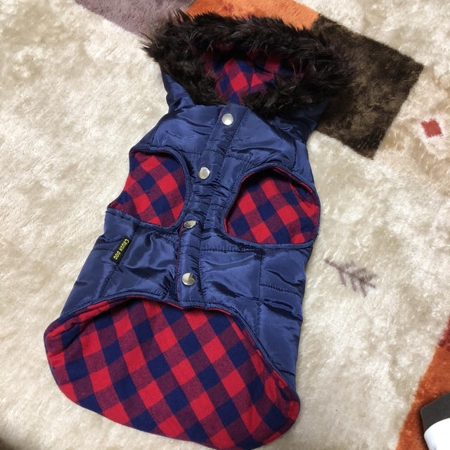 犬 ダウンベスト ハンドメイドのペット(ペット服/アクセサリー)の商品写真