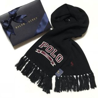 ポロラルフローレン(POLO RALPH LAUREN)の＊専用出品＊新品✨POLO コットン マフラー / ブラック(マフラー)