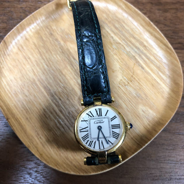 Cartier 腕時計 正規  オパラン モスグリーン