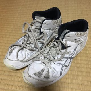 アシックス(asics)のアシックスバッシュ 白シルバー(バスケットボール)