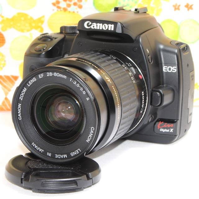 Canon(キヤノン)の星豚と母様専用❤️単焦点レンズ付き❤️canon digital X スマホ/家電/カメラのカメラ(デジタル一眼)の商品写真