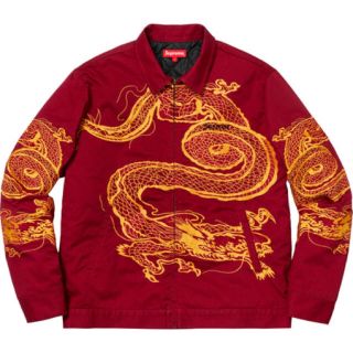 シュプリーム(Supreme)のSupreme 18FW Dragon Work Jacket sサイズ 赤 (ブルゾン)