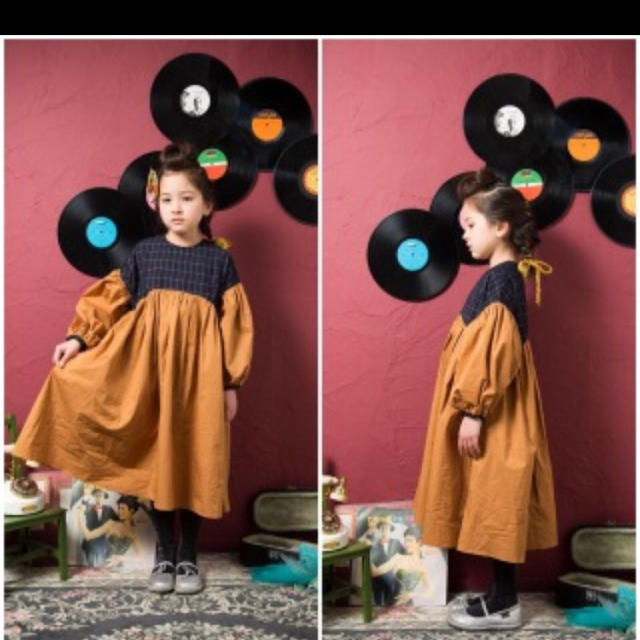 UNICA(ユニカ)のユニカ  ボリューム袖ワンピース  サイズ130 キッズ/ベビー/マタニティのキッズ服女の子用(90cm~)(ワンピース)の商品写真