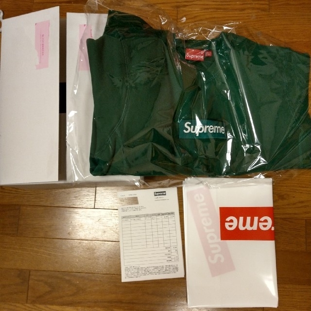 supreme box logo crewneck dark greenメンズ