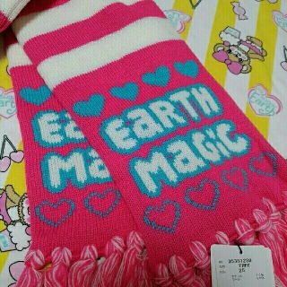 アースマジック(EARTHMAGIC)の新品タグ付き♡アースマジック♡ボーダーマフラー(マフラー/ストール)