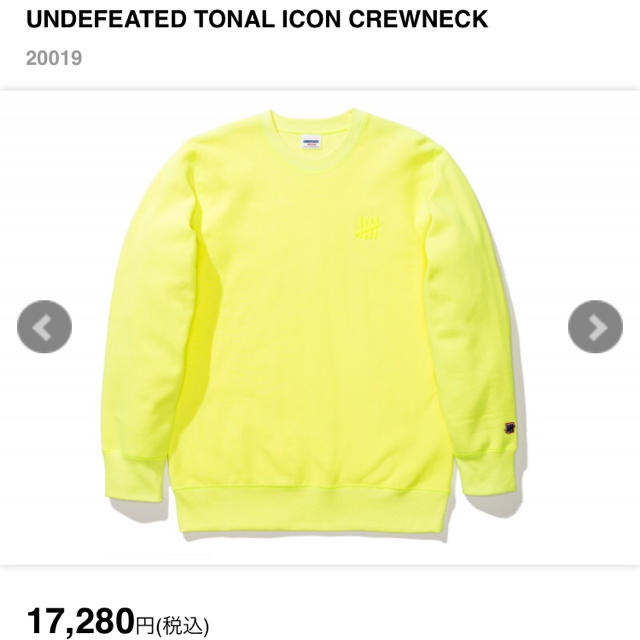 UNDEFEATED(アンディフィーテッド)の新品 L  undefeated crew neck sweat   メンズのトップス(スウェット)の商品写真