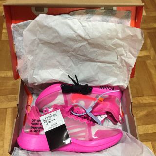 ナイキ(NIKE)のnike off-white zoom fly ピンク 27㎝(スニーカー)