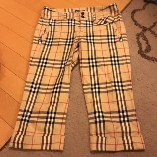 バーバリーブルーレーベル(BURBERRY BLUE LABEL)のバーバリーブルーレーベル クロップドパンツ  38 日本製(クロップドパンツ)