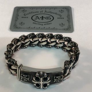 エーアンドジー(A&G)の【正規品】極美品 A&G クロス IDブレスレット(ブレスレット)