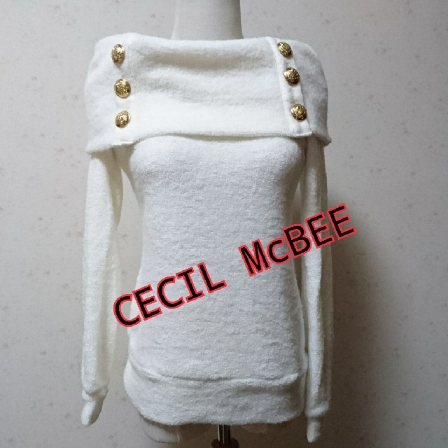 CECIL McBEE(セシルマクビー)のCECIL McBEEオフショルニット レディースのトップス(ニット/セーター)の商品写真