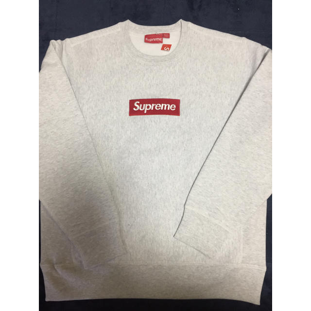 返品交換 Supreme - 18aw supreme box logo crewneck gray Mサイズ 正規通販高評価