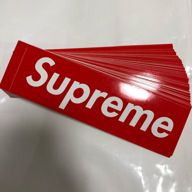 送料込み Supreme 赤ボックス ステッカー 100枚セット-