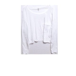 アメリカンアパレル(American Apparel)のアメアパ ロングスリーブ クロップT 白(Tシャツ(長袖/七分))