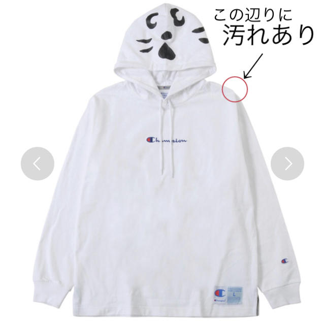 Champion(チャンピオン)のChampion にゃーとチャンピオンのフードT レディースのトップス(Tシャツ(長袖/七分))の商品写真