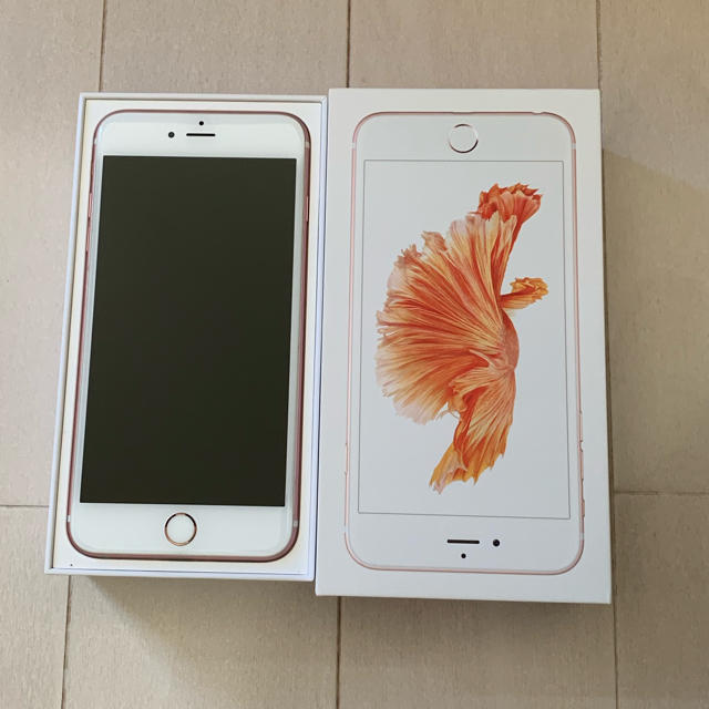 Apple(アップル)の超美品！iPhone6s plus ⭐️ Simフリー ローズゴールド 64GB スマホ/家電/カメラのスマートフォン/携帯電話(スマートフォン本体)の商品写真