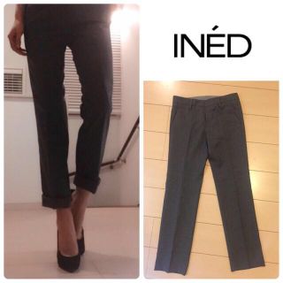 イネド(INED)のINED センタープレスパンツ(クロップドパンツ)