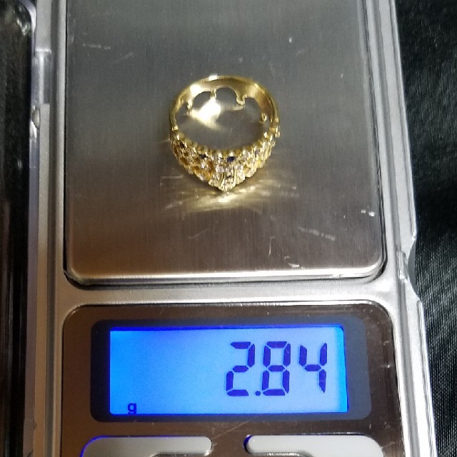 💮used美品 K18YG サファイア&ダイヤ ティアラモチーフリング💓 レディースのアクセサリー(リング(指輪))の商品写真