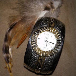 ゴローズ(goro's)のインディアンジュエリー・シルバーのバングル腕時計／ネイティブ、チチカカ、マライカ(バングル/リストバンド)