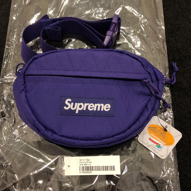 バッグ【新品】supreme waist bag パープル 紫 ウエストバッグ