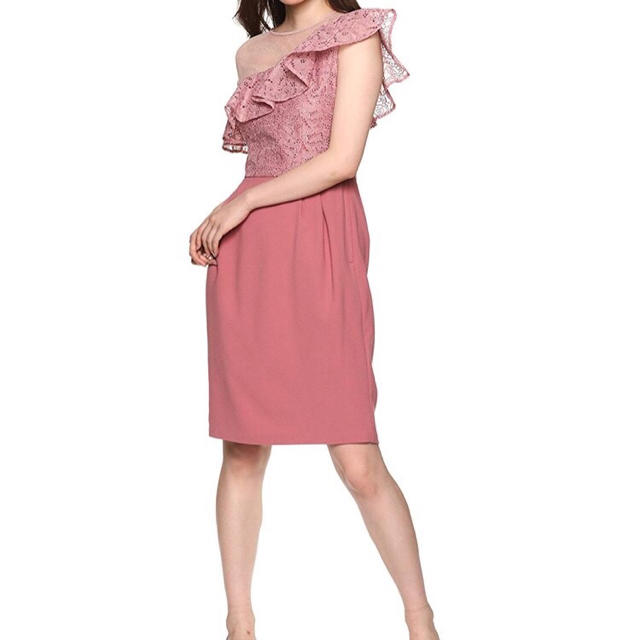 Lily Brown(リリーブラウン)のリリーブラウン ワンショルダーシアードレス レディースのフォーマル/ドレス(ミディアムドレス)の商品写真
