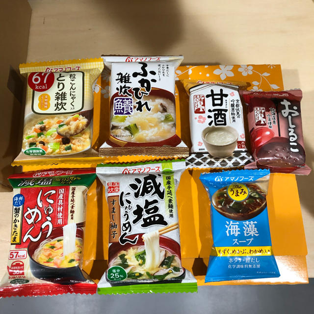 アマノフーズ  雑炊 にゅうめん  スープ 食品/飲料/酒の加工食品(インスタント食品)の商品写真