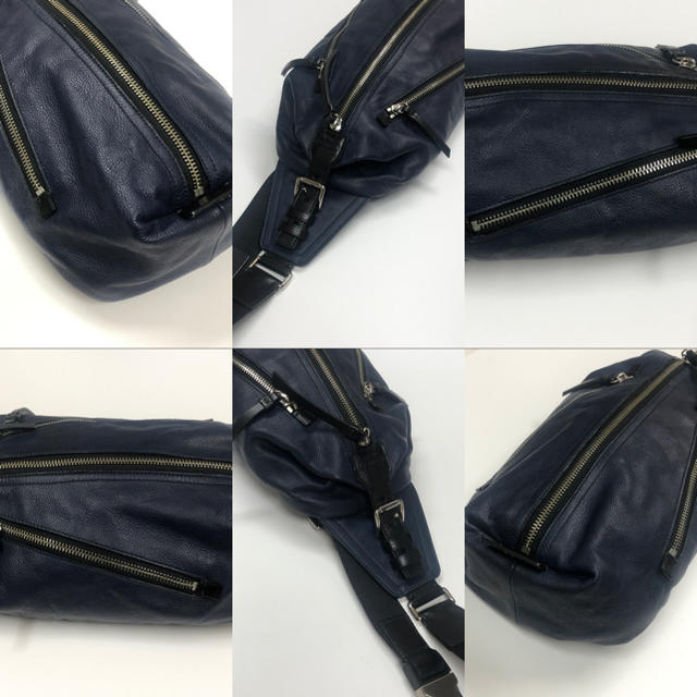 COACH コーチ 70360 牛革 トンプソン レザーボディバッグ ネイビー COACH コーチ 70360 牛革 トンプソン レザーボディバッグ ネイビー