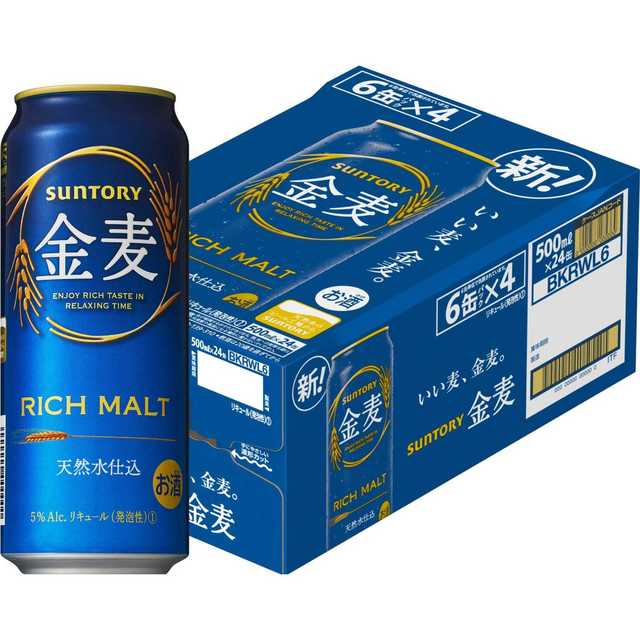 181.サントリー 金麦 500ml缶×24本 食品/飲料/酒の酒(ビール)の商品写真