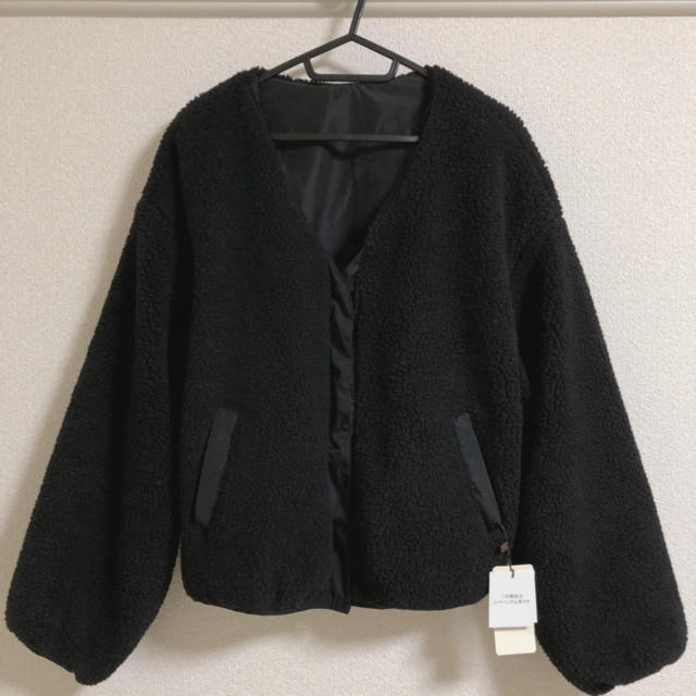 suzutan(スズタン)のボアブルゾン (ショート丈、リバーシブル) レディースのジャケット/アウター(ブルゾン)の商品写真