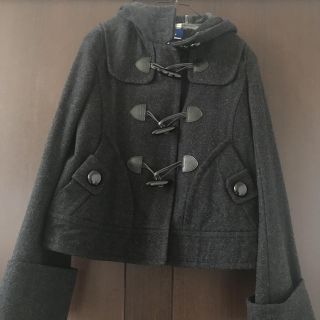 バーバリーブルーレーベル(BURBERRY BLUE LABEL)のバーバリー ダッフルコート 36 ダークグレー(ダッフルコート)