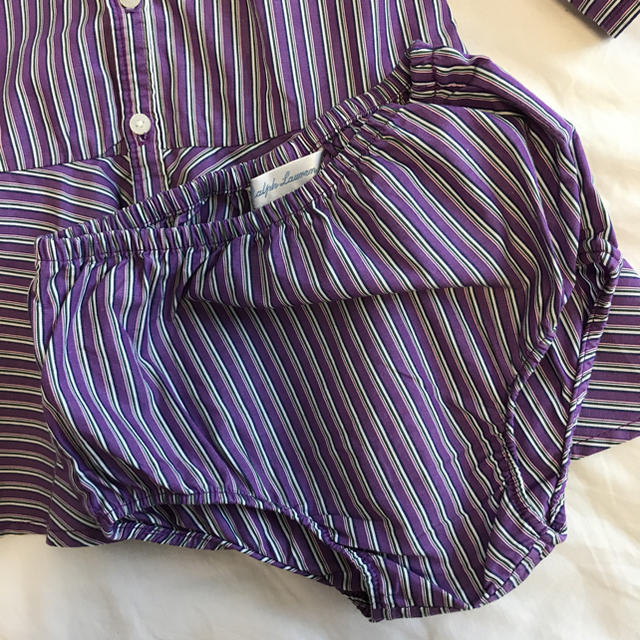 POLO RALPH LAUREN(ポロラルフローレン)のポロ ラルフローレン ストライプワンピース 80 キッズ/ベビー/マタニティのベビー服(~85cm)(ワンピース)の商品写真