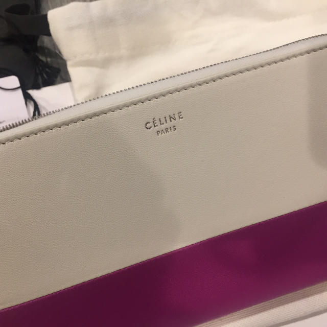 【新品 保存袋 紙袋付き】Celine 2トーンカラー ラージ セリーヌ 財布