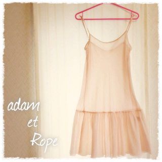 アダムエロぺ(Adam et Rope')のロペ♡春ピンクキャミワンピ(ミニワンピース)