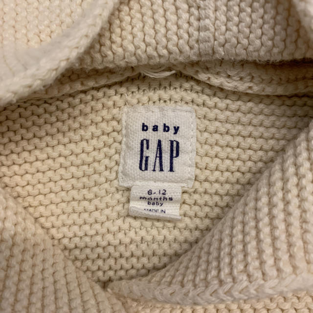 GAP(ギャップ)のGAPフードカーディガンとベアキャップ キッズ/ベビー/マタニティのベビー服(~85cm)(カーディガン/ボレロ)の商品写真