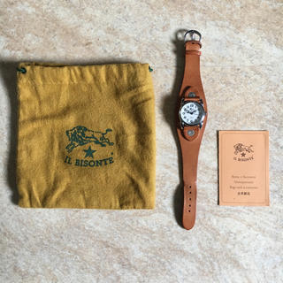 イルビゾンテ(IL BISONTE)のIL BISONTE/イルビゾンテ アナログウォッチ キャメルレザー 保存袋付(腕時計)
